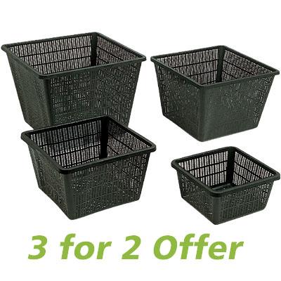 Ubbink Small Square Planting Baskets (19 x 10cm, 3 for 2) Thumbnail Image