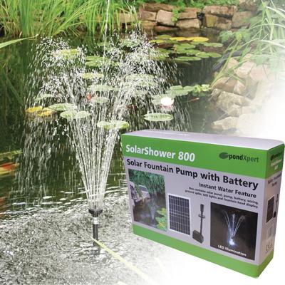 PondXpert SolarShower 800 Pump (with Battery & LED) Thumbnail Image