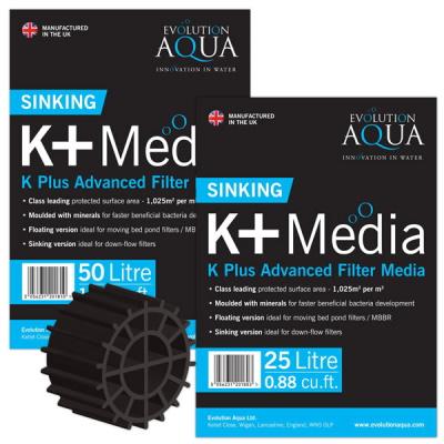 Evolution Aqua Kaldnes K+ Sinking Bio Media (25 Litres, Black) Thumbnail Image