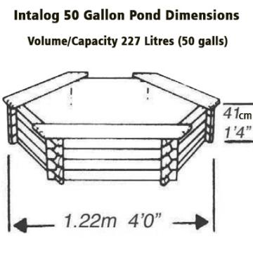 Norlog Instalog Raised Wooden Pond (50 Gallons) Gallery Image