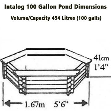 Norlog Instalog Raised Wooden Pond (100 Gallons) + UV Pump Gallery Image