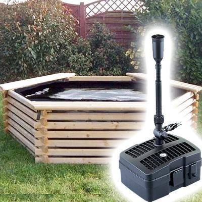 Norlog Instalog Raised Wooden Pond (300 Gallons) + UV Pump Thumbnail Image