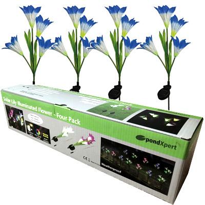 PondXpert Solar Lily Flower (Blue, Set of 4) Thumbnail Image