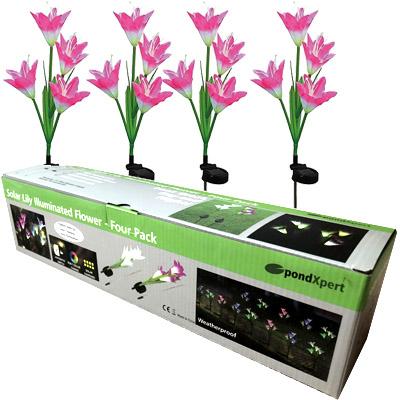 PondXpert Solar Lily Flower (Pink, Set of 4) Thumbnail Image