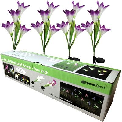 PondXpert Solar Lily Flower (Purple, Set of 4) Thumbnail Image